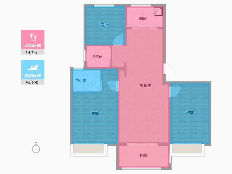 山西省-临汾市-汾河上园-92.00-户型库-动静分区