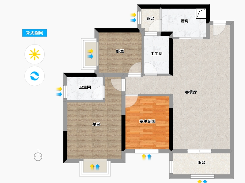 广东省-江门市-明泰城-78.79-户型库-采光通风