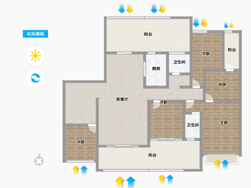 贵州省-六盘水市-九方城市公园-201.08-户型库-采光通风