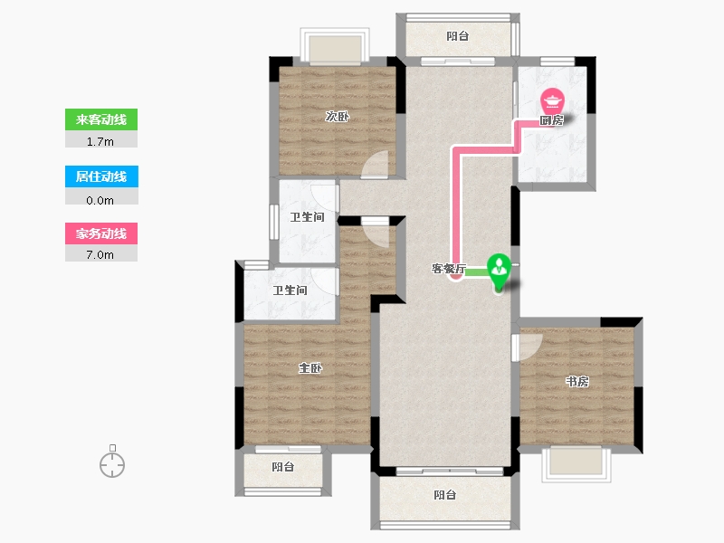 湖北省-宜昌市-万科理想城-107.20-户型库-动静线