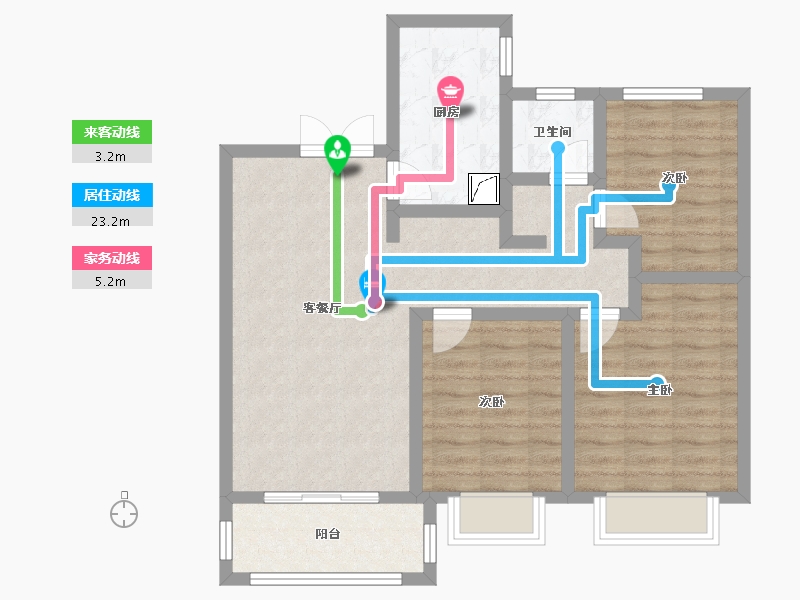 陕西省-咸阳市-城市之光-80.01-户型库-动静线