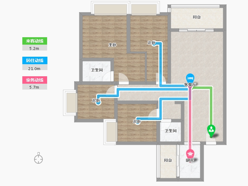 云南省-昆明市-万科西郡-109.00-户型库-动静线