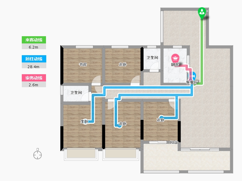 贵州省-六盘水市-九方城市公园-139.69-户型库-动静线