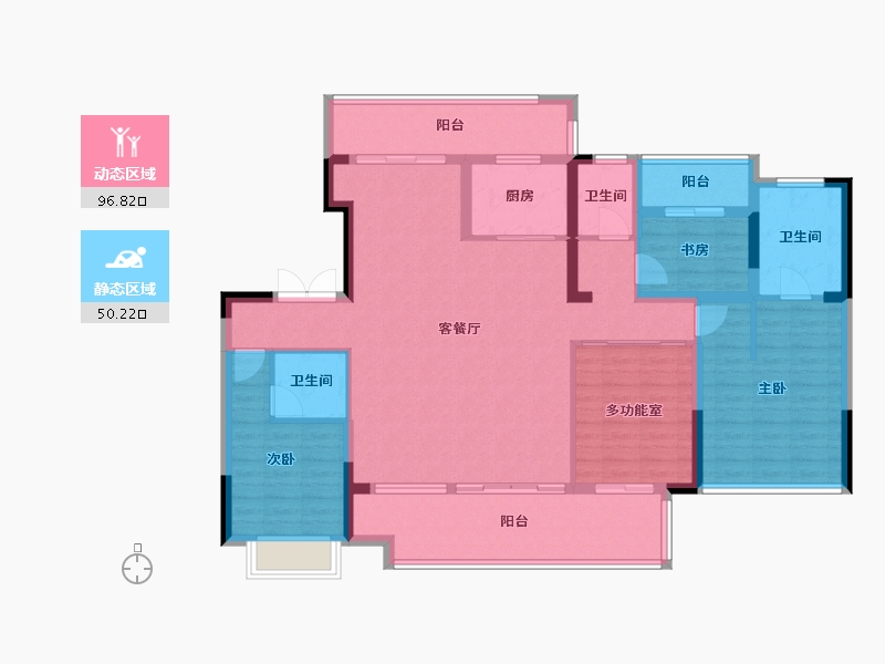 安徽省-六安市-远大印澜山-132.00-户型库-动静分区