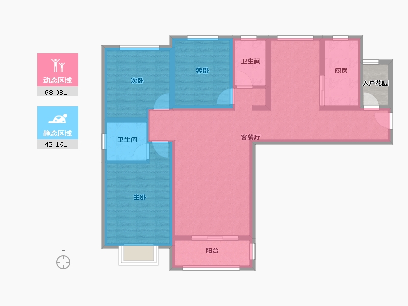 山西省-忻州市-滨河花园-100.54-户型库-动静分区