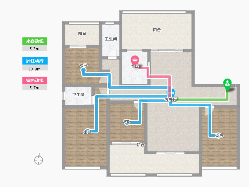 贵州省-六盘水市-九方城市公园-164.73-户型库-动静线