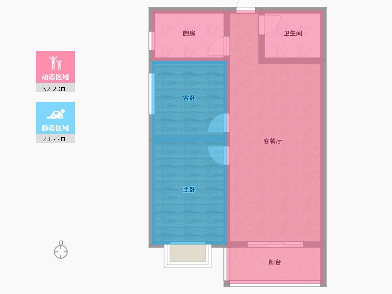 山西省-忻州市-滨河花园-67.51-户型库-动静分区