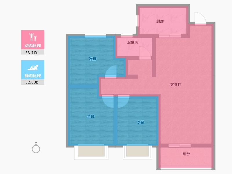 山西省-运城市-尚德华府-75.58-户型库-动静分区