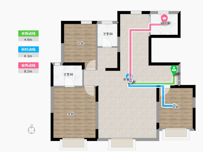 新疆维吾尔自治区-乌鲁木齐市-乌鲁木齐建业世和府-110.21-户型库-动静线