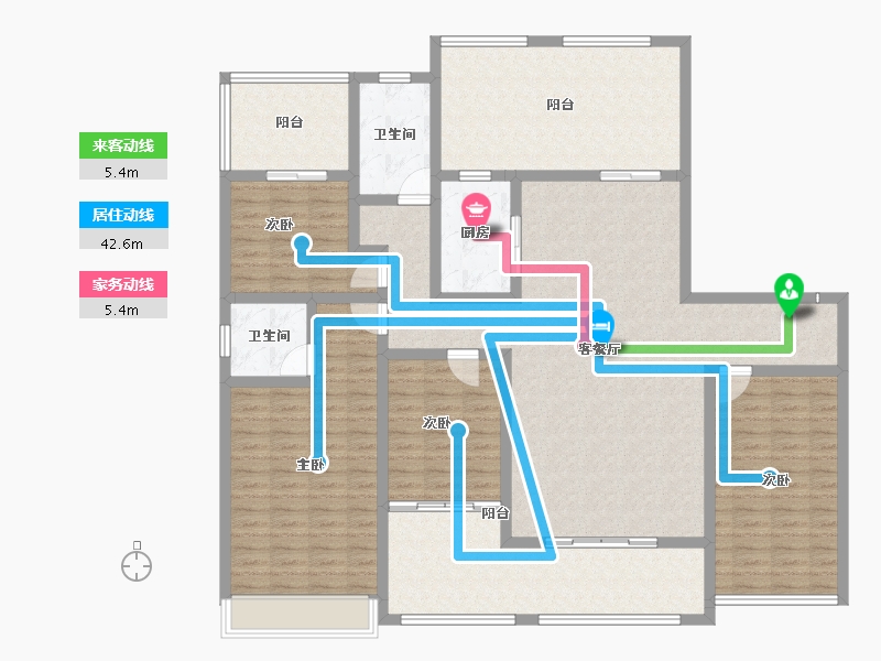 贵州省-六盘水市-九方城市公园-166.95-户型库-动静线