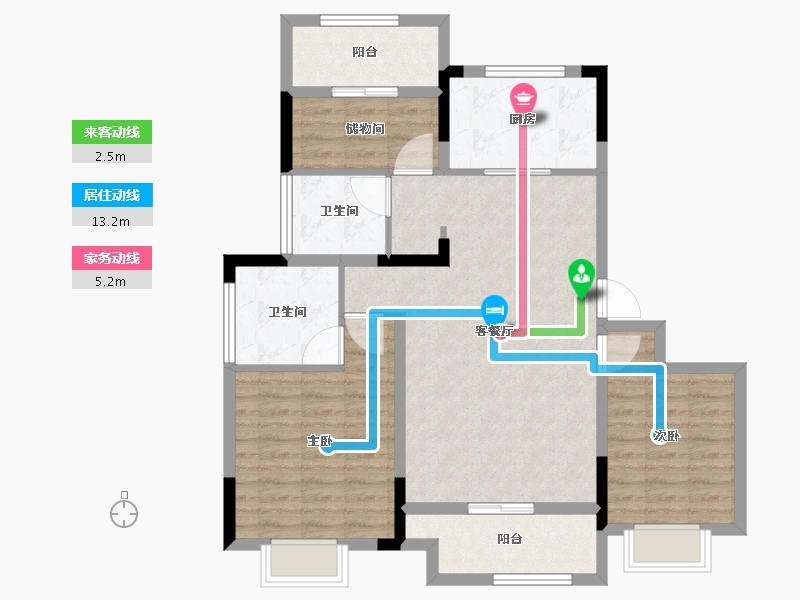 浙江省-湖州市-金成祥新嘉境府-92.92-户型库-动静线