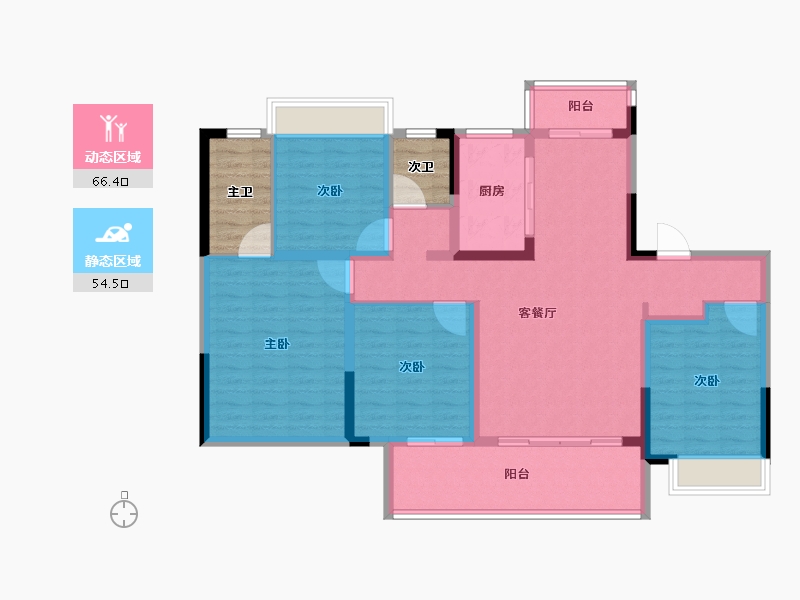 河南省-平顶山市-鲁山建业尊府-116.74-户型库-动静分区