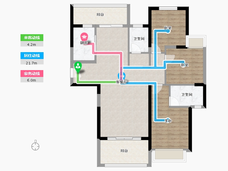 广东省-韶关市-南雄凯德豪庭-96.07-户型库-动静线