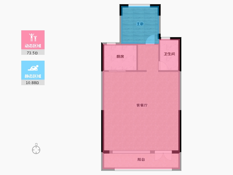 安徽省-芜湖市-融创北京路1號-76.88-户型库-动静分区