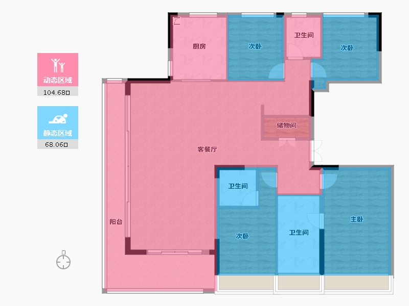 安徽省-芜湖市-融创北京路1號-157.56-户型库-动静分区