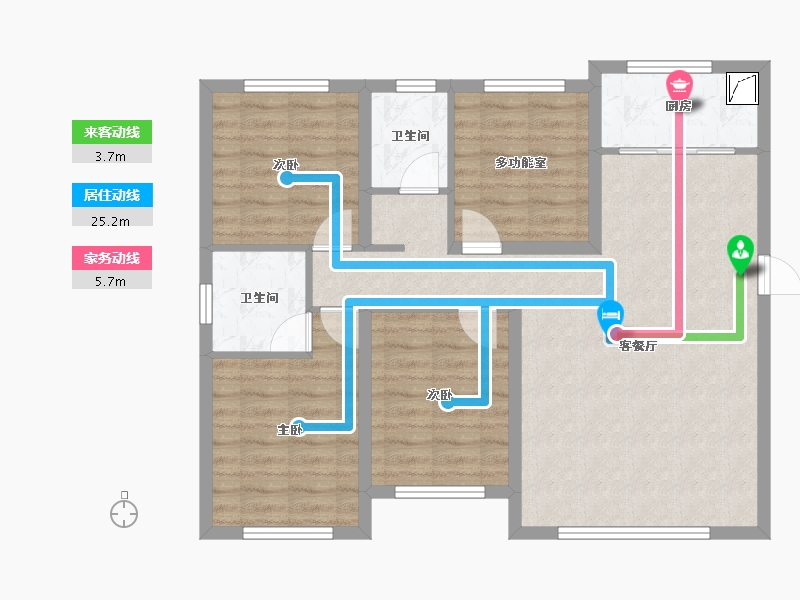 山西省-临汾市-四季花城-89.30-户型库-动静线