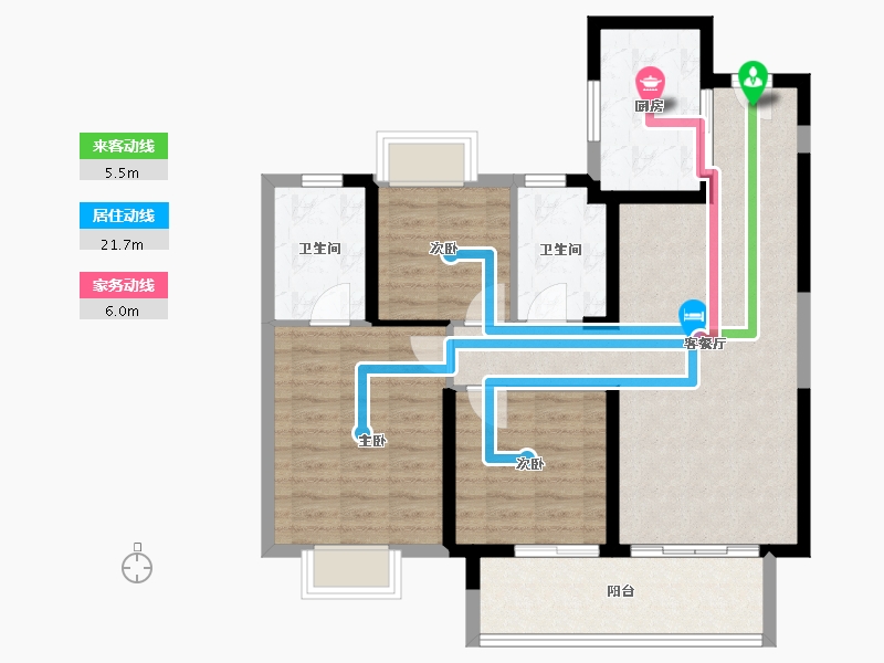 湖北省-宜昌市-保利山海大观-87.20-户型库-动静线