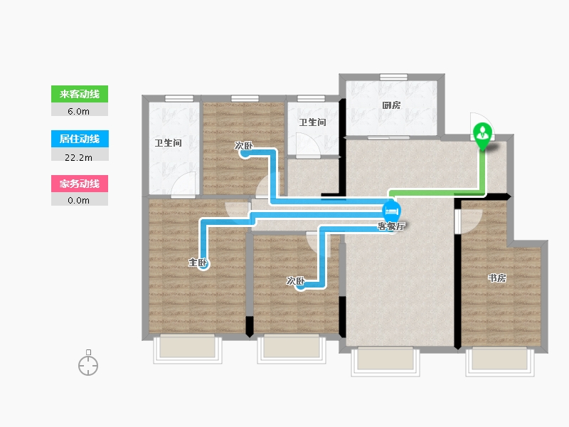 新疆维吾尔自治区-乌鲁木齐市-旭辉·燕来府-107.45-户型库-动静线