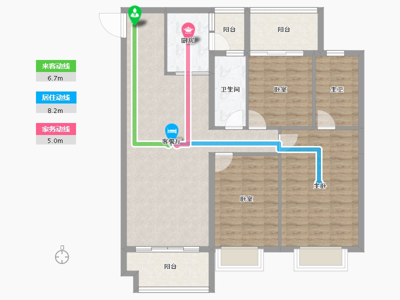 贵州省-黔南布依族苗族自治州-中国铁建东来尚城-103.30-户型库-动静线