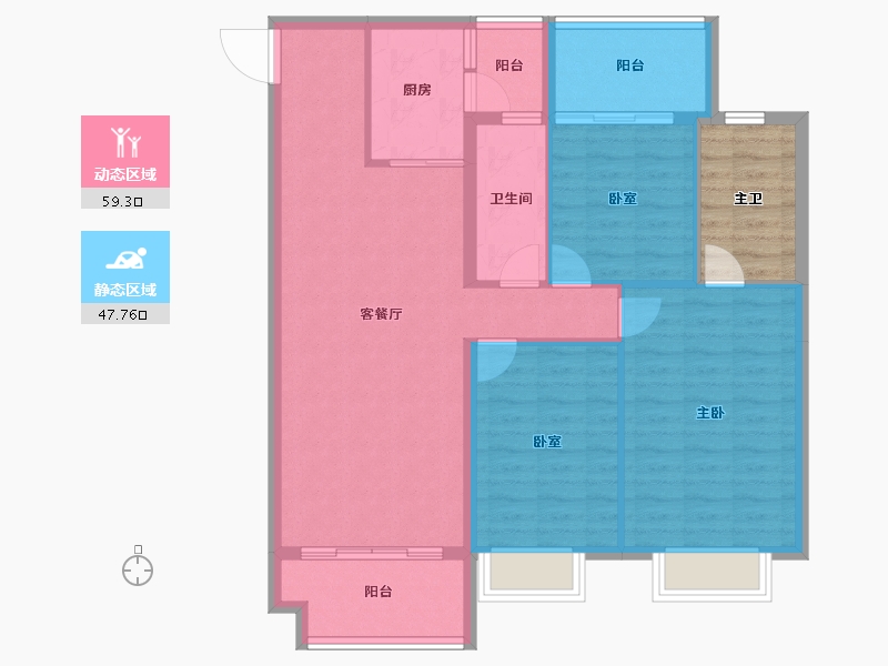 贵州省-黔南布依族苗族自治州-中国铁建东来尚城-103.30-户型库-动静分区