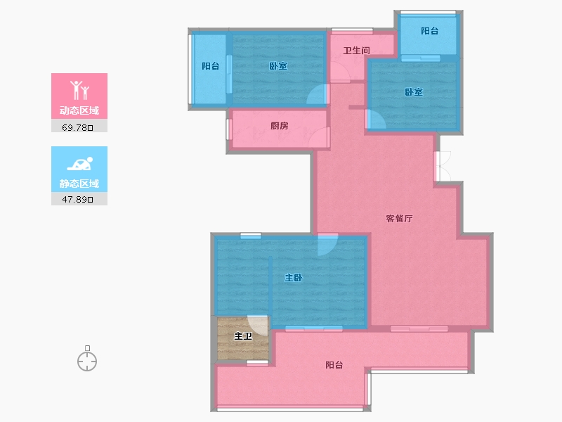 贵州省-黔南布依族苗族自治州-中国铁建东来尚城-107.82-户型库-动静分区