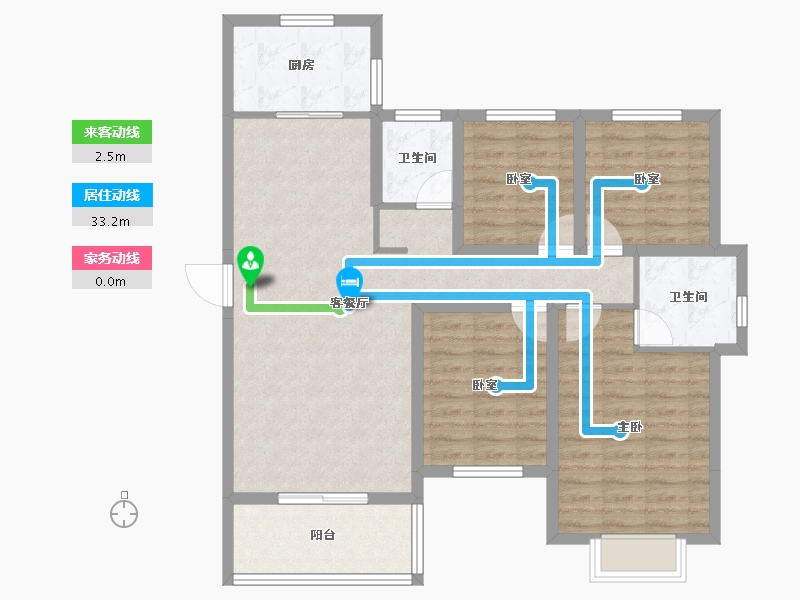 山西省-吕梁市-钰龙湾-96.88-户型库-动静线