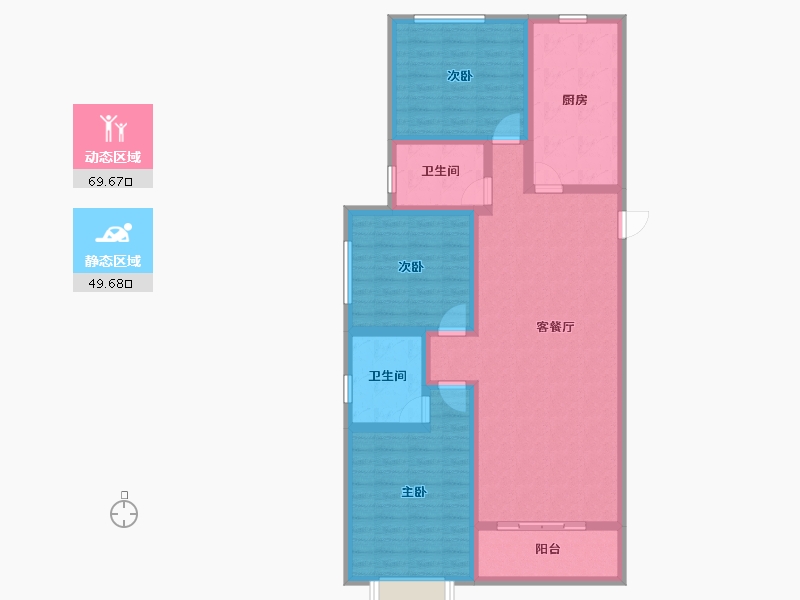 山西省-运城市-尚德华府-106.55-户型库-动静分区