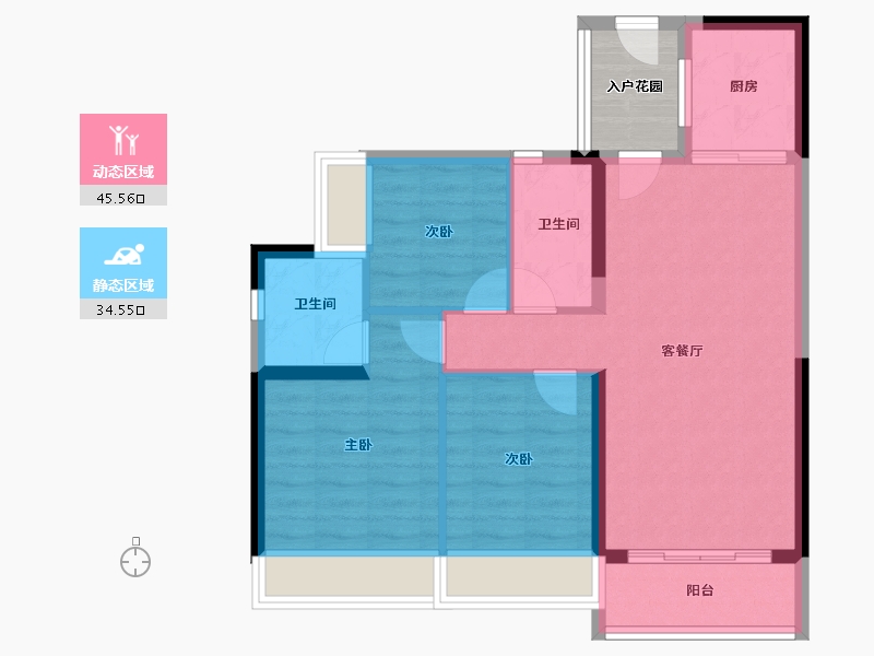 广东省-韶关市-乐昌碧桂园-75.47-户型库-动静分区