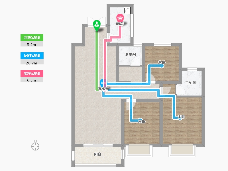 陕西省-咸阳市-城市之光-88.01-户型库-动静线