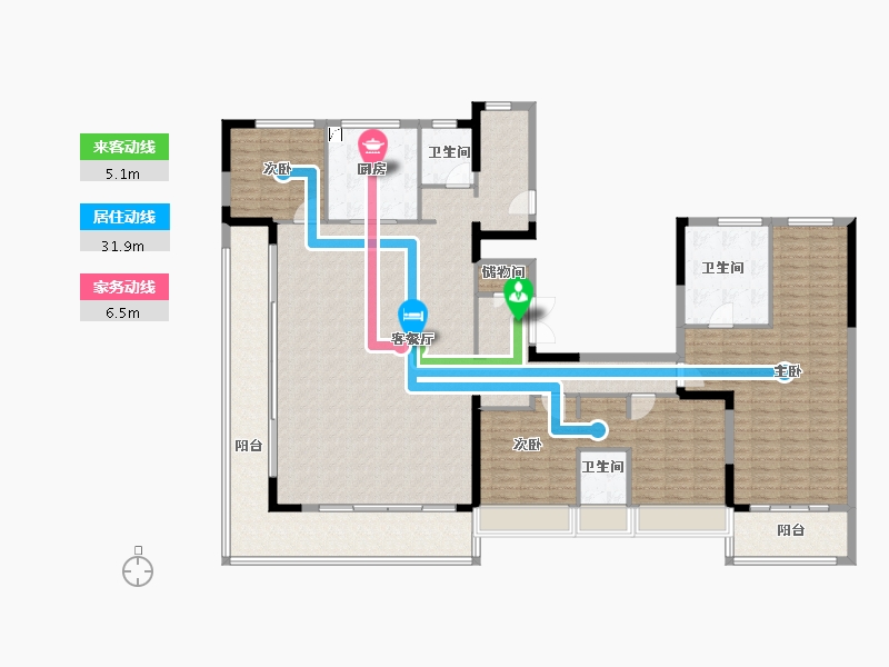 安徽省-芜湖市-融创北京路1號-206.40-户型库-动静线