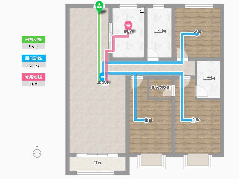 山西省-忻州市-尧阳梧桐园-103.41-户型库-动静线