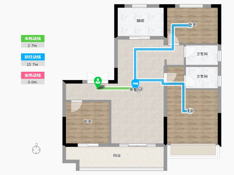 安徽省-蚌埠市-五河碧桂园-95.19-户型库-动静线