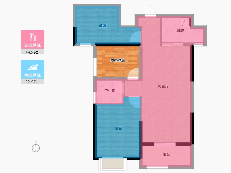 广东省-江门市-印象海伦湾-66.10-户型库-动静分区