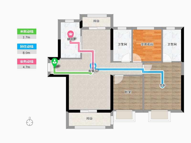 广东省-江门市-合景领峰-82.57-户型库-动静线