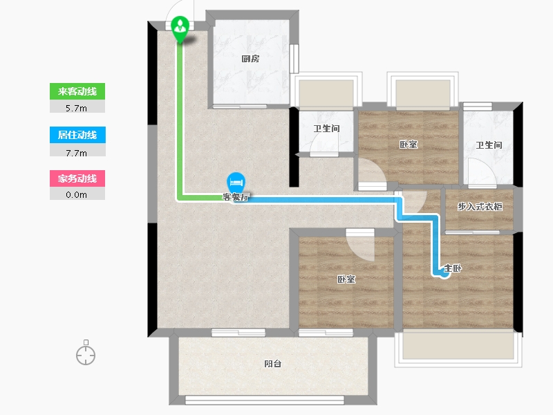 贵州省-六盘水市-公园道1号-73.07-户型库-动静线