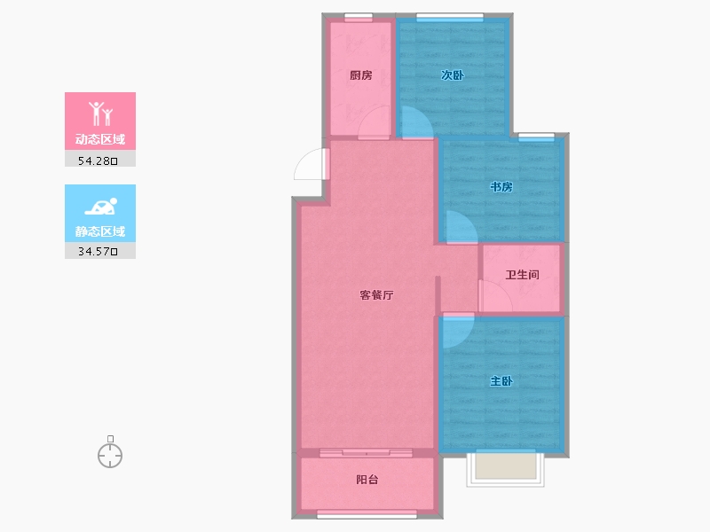 河北省-廊坊市-映园春晓-79.89-户型库-动静分区