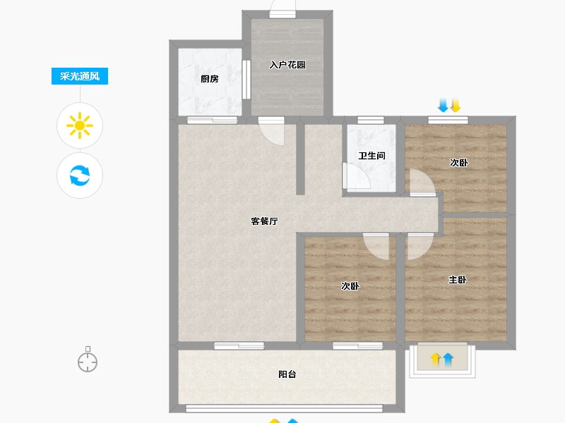 河南省-平顶山市-东湖新城一期-81.61-户型库-采光通风