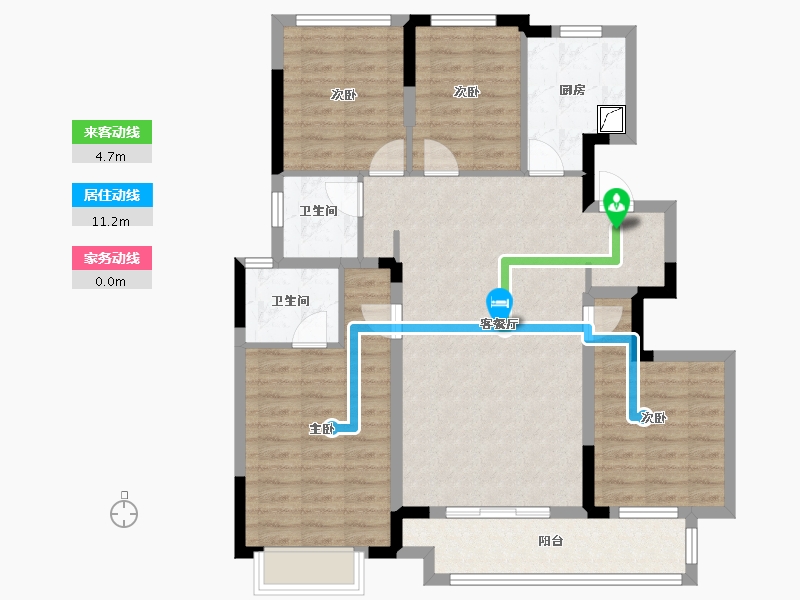 福建省-福州市-望海潮小区-100.00-户型库-动静线