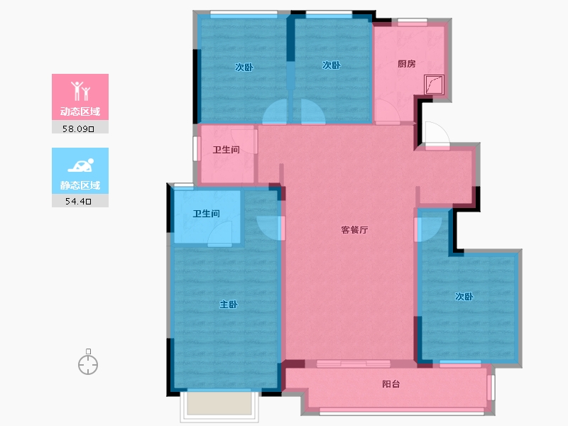 福建省-福州市-望海潮小区-100.00-户型库-动静分区