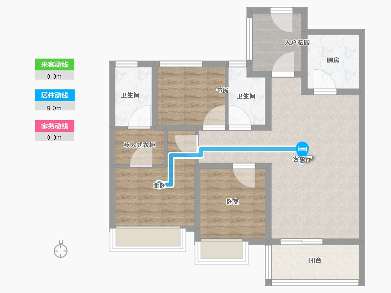 贵州省-六盘水市-公园道1号-80.81-户型库-动静线