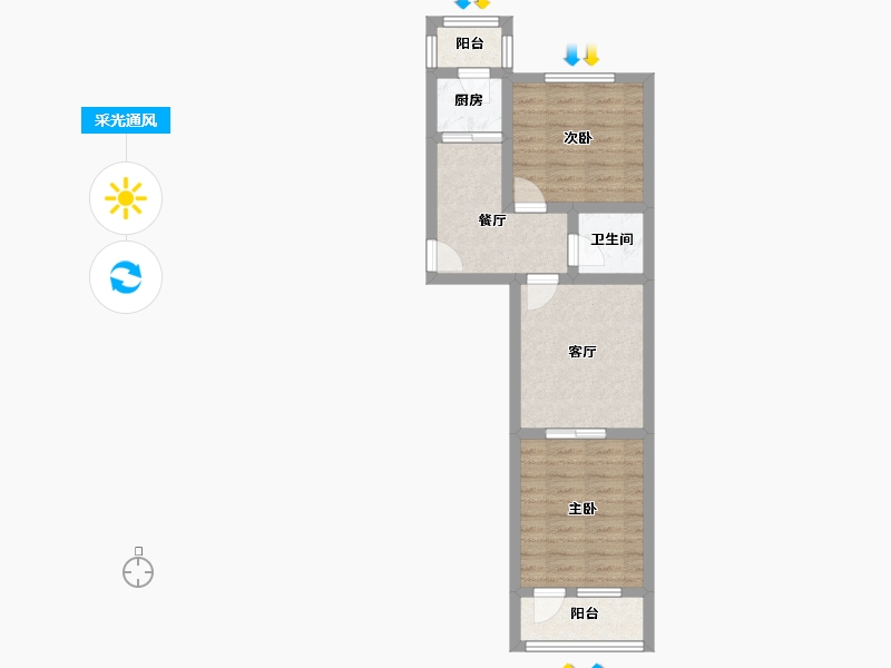 北京-北京市-北城根小区-50.00-户型库-采光通风