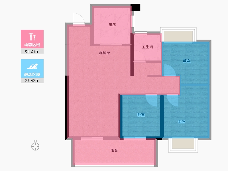 湖南省-长沙市-奥海观澜府-82.03-户型库-动静分区