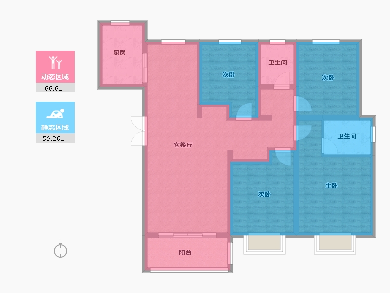 陕西省-咸阳市-城市之光-112.01-户型库-动静分区