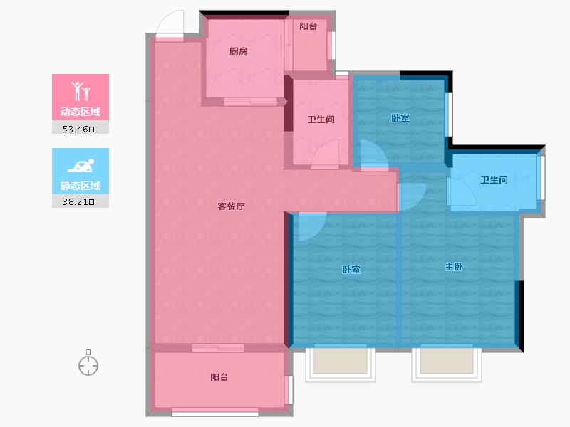 广东省-江门市-明泰城-81.68-户型库-动静分区