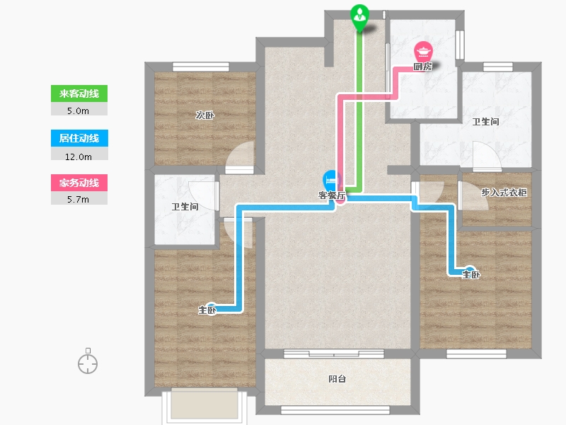 山东省-聊城市-凤凰颐和绿洲-97.00-户型库-动静线