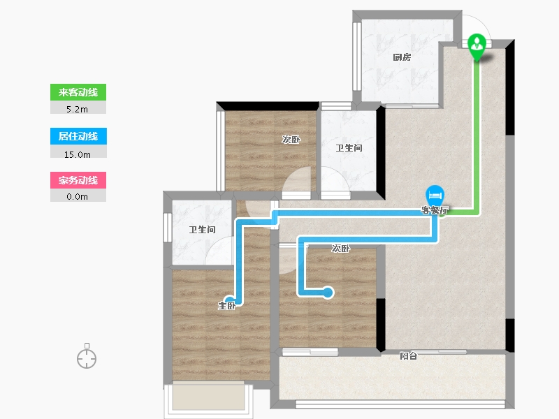 贵州省-六盘水市-九城·红桥首府-75.78-户型库-动静线