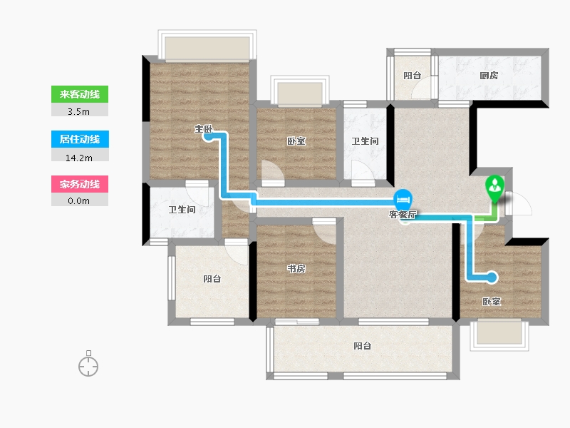 贵州省-六盘水市-水城麒龙香山美域-98.71-户型库-动静线