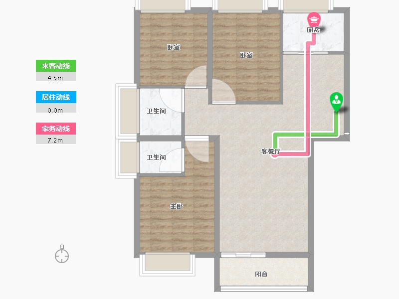 贵州省-六盘水市-公园道1号-92.81-户型库-动静线