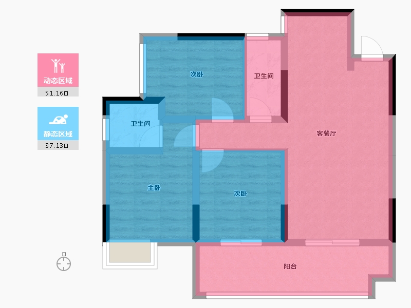 广西壮族自治区-桂林市-顺祥府-78.36-户型库-动静分区