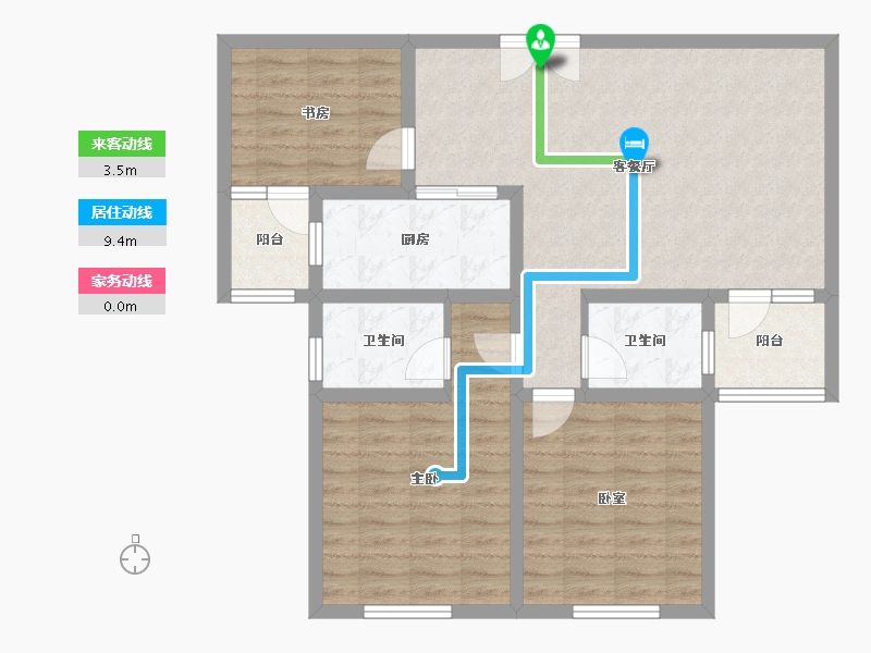 河南省-洛阳市-鼎云贝沙湾-92.00-户型库-动静线